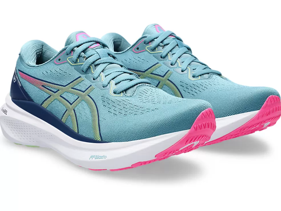 GEL-KAYANO™ | Hardloopschoenen>ASICS GEL-KAYANO 30 Gris Blue/Lime Green