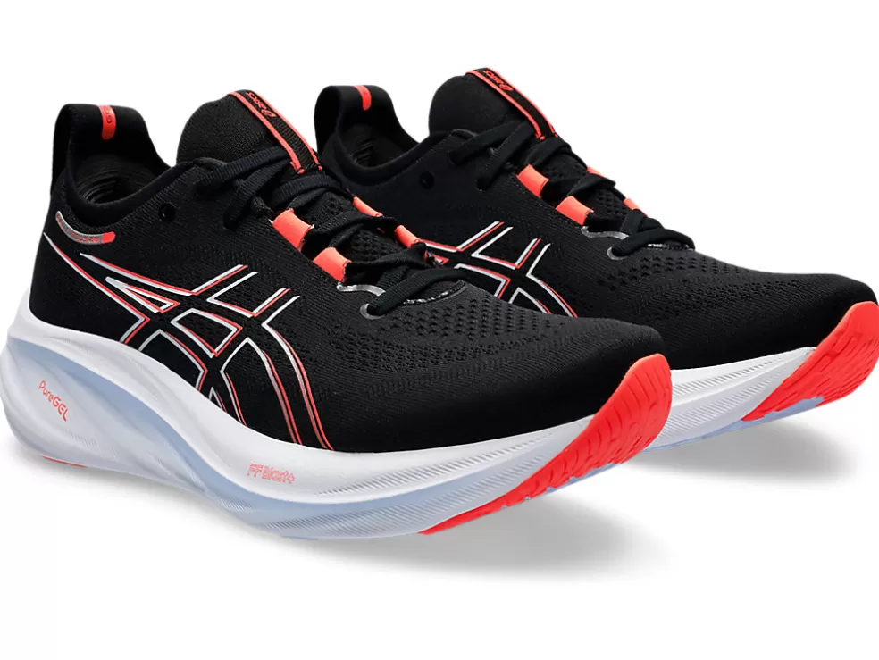 GEL-NIMBUS™ | Hardloopschoenen>ASICS GEL-NIMBUS 26 Black/True Red