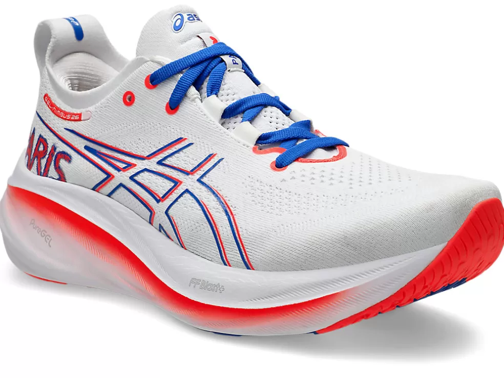 GEL-NIMBUS™ | Hardlopen>ASICS GEL-NIMBUS 26 White/Sunrise Red