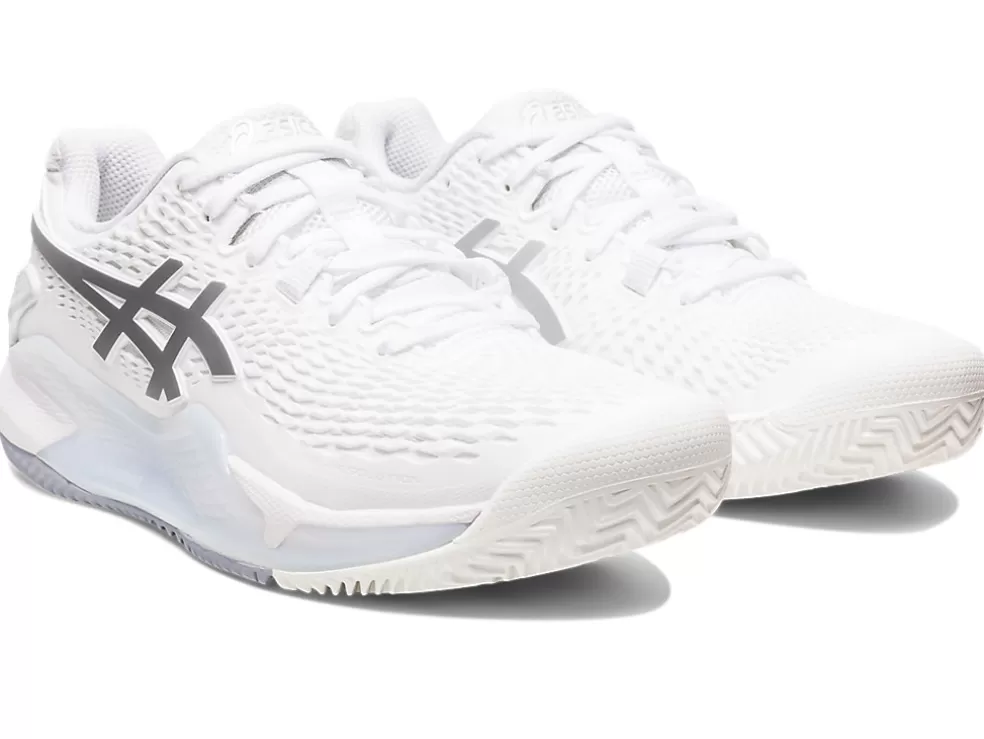 GEL-RESOLUTION™ | Tennisschoenen>ASICS GEL-RESOLUTION 9 CLAY White/Pure Silver