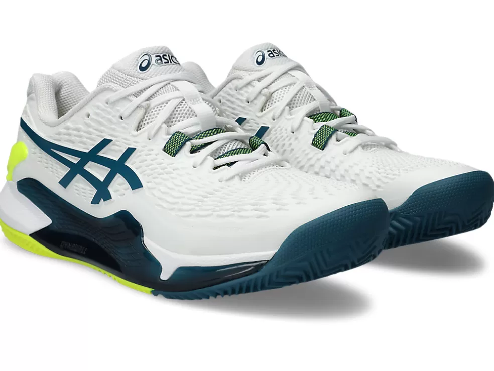 GEL-RESOLUTION™ | Tennisschoenen>ASICS GEL-RESOLUTION 9 CLAY White/Restful Teal