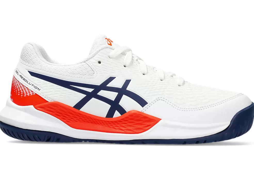 GEL-RESOLUTION™ | Tennisschoenen>ASICS GEL-RESOLUTION 9 GS White/Blue Expanse