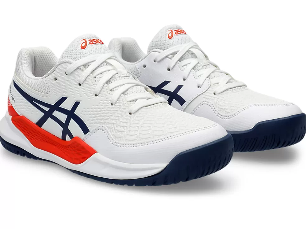 GEL-RESOLUTION™ | Tennisschoenen>ASICS GEL-RESOLUTION 9 GS White/Blue Expanse