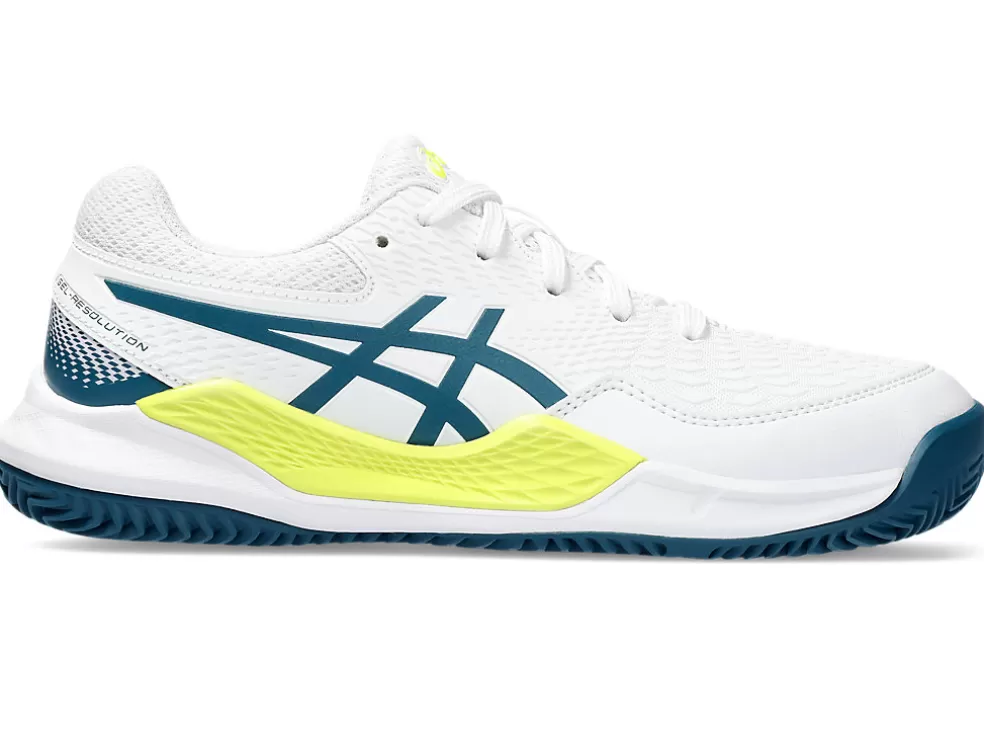 GEL-RESOLUTION™ | Tennisschoenen>ASICS GEL-RESOLUTION 9 GS CLAY White/Restful Teal