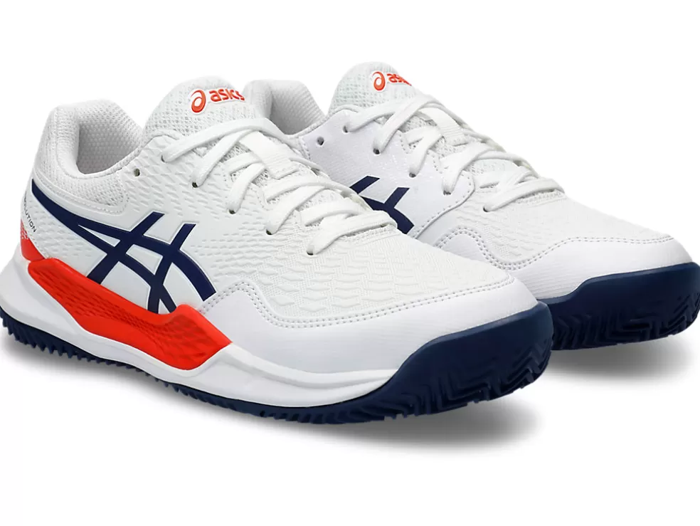 GEL-RESOLUTION™ | Tennisschoenen>ASICS GEL-RESOLUTION 9 GS CLAY White/Blue Expanse