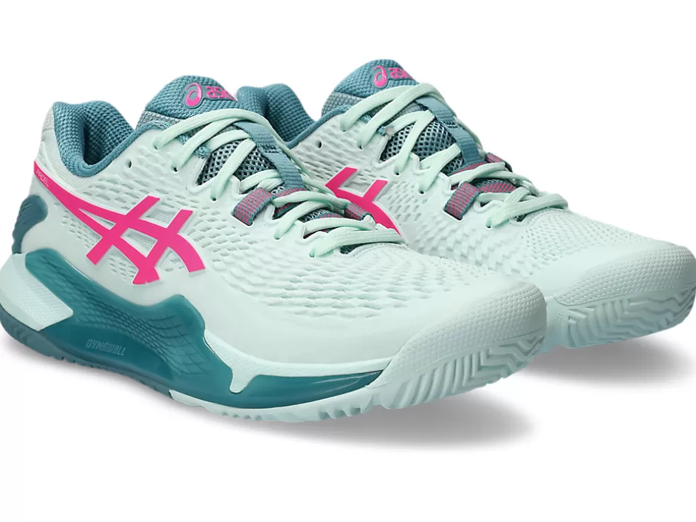 Padel | Padel>ASICS GEL-RESOLUTION 9 PADEL Soothing Sea/Hot Pink