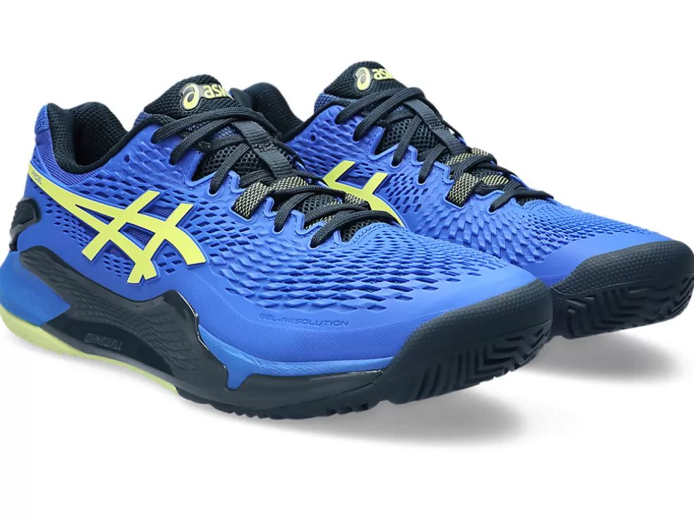 Padel | Padel>ASICS GEL-RESOLUTION 9 PADEL Illusion Blue/Glow Yellow