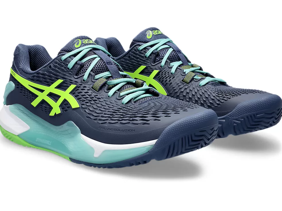 Padel | Schoenen>ASICS GEL-RESOLUTION 9 PADEL Thunder Blue/Electric Lime