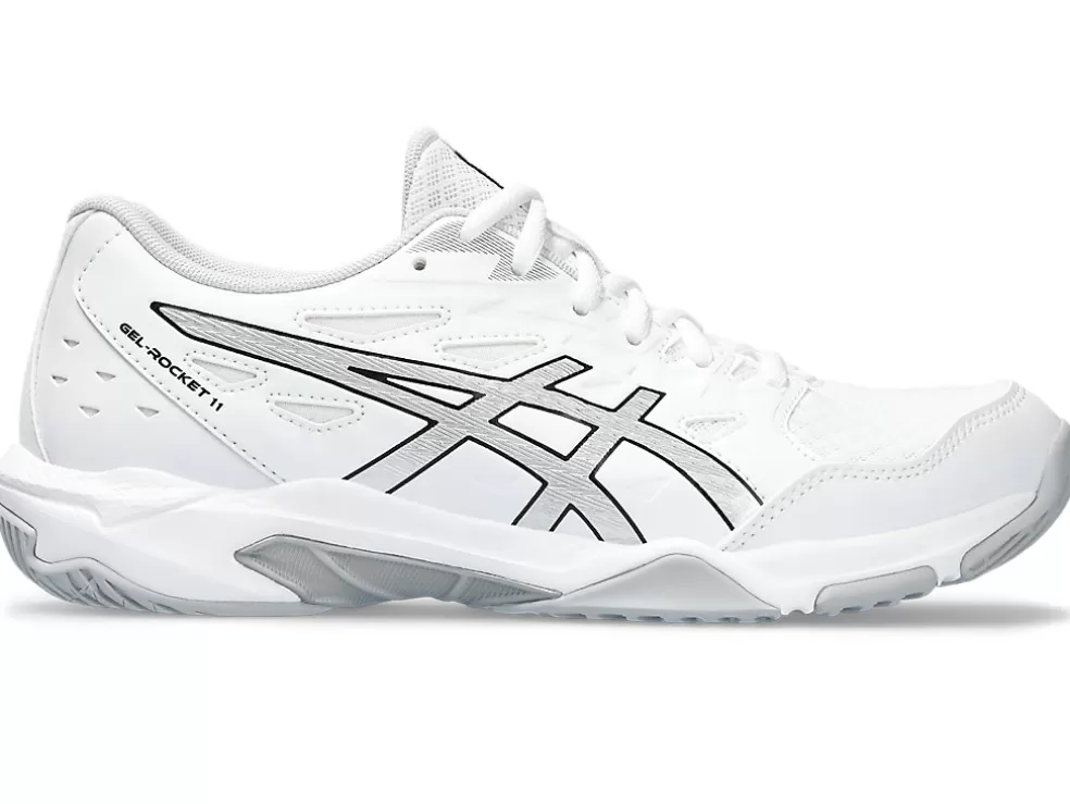 Netbal | Squash & badminton>ASICS GEL-ROCKET 11 White/Pure Silver