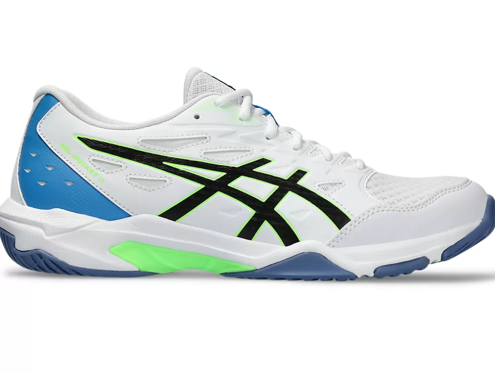 Squash & badminton | Handbal>ASICS GEL-ROCKET 11 White/Lime Burst