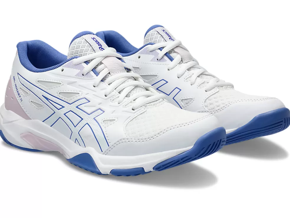 Squash & badminton | Handbal>ASICS GEL-ROCKET 11 White/Sapphire