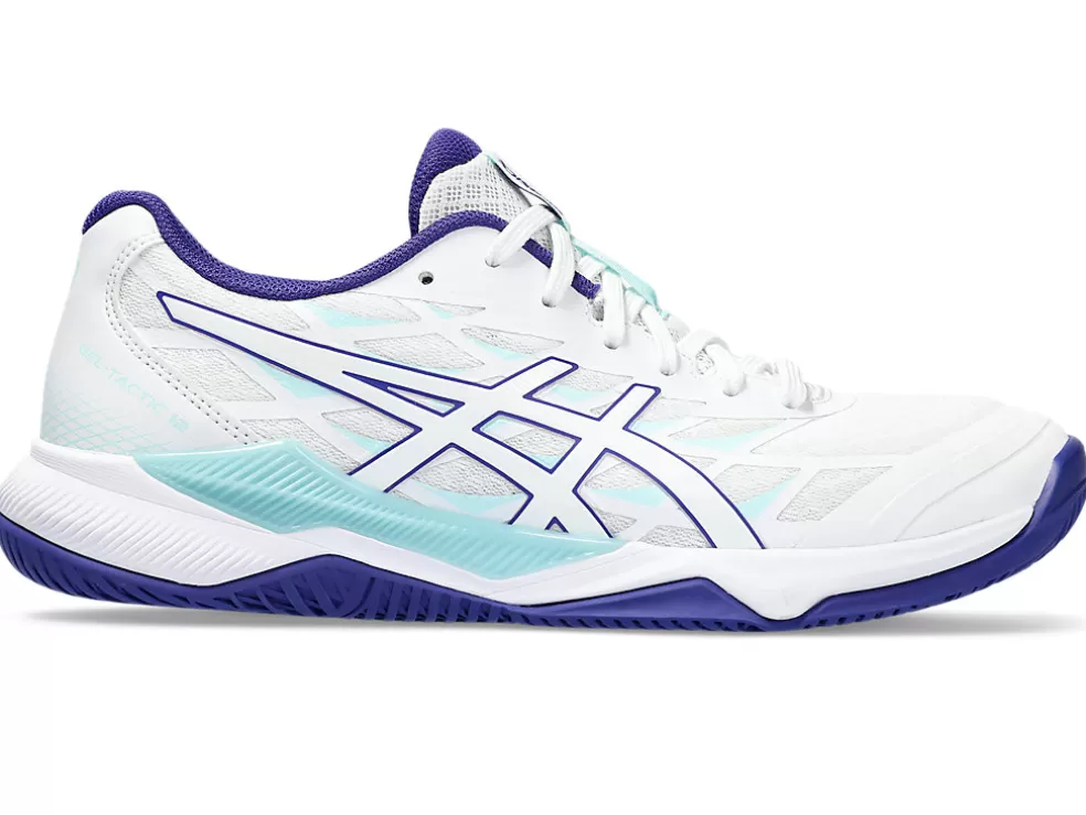 Netbal | Squash & badminton>ASICS GEL-TACTIC 12 White/Eggplant