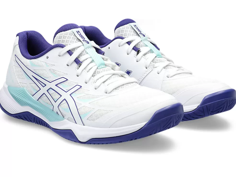 Netbal | Squash & badminton>ASICS GEL-TACTIC 12 White/Eggplant