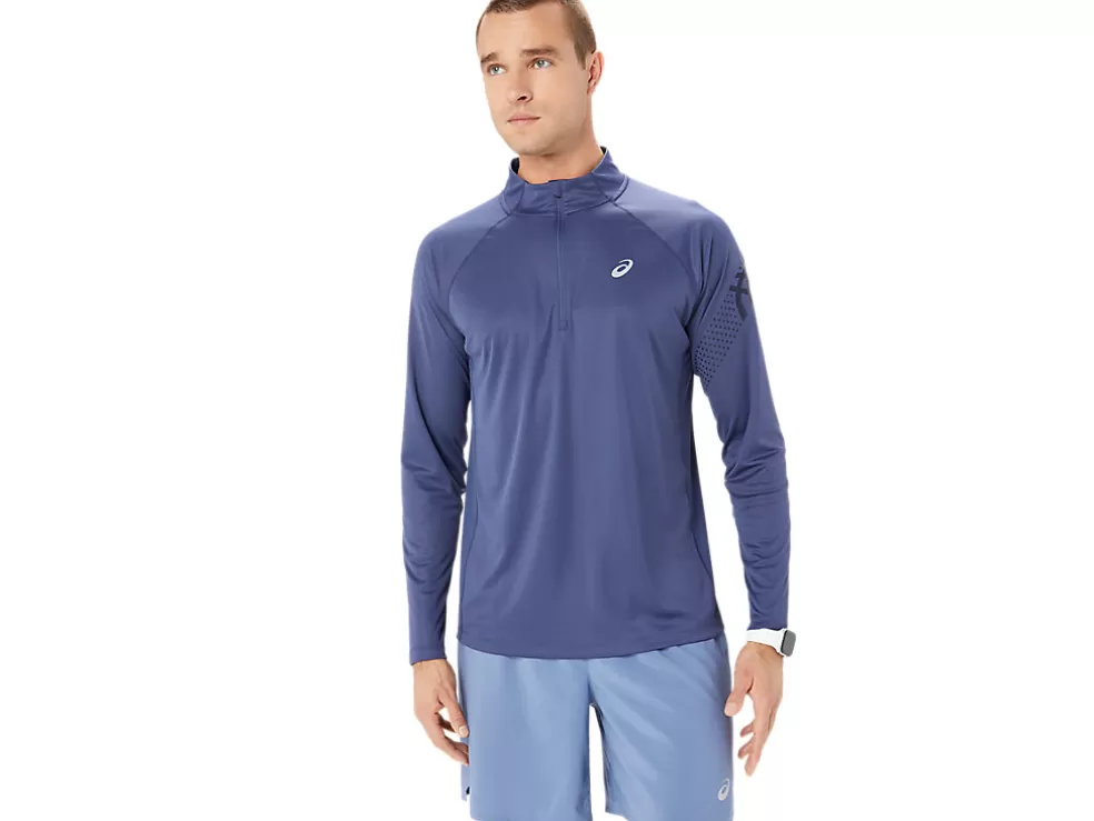 Kleding | Hardlopen>ASICS ICON LS 1/2 ZIP Thunder Blue/Midnight