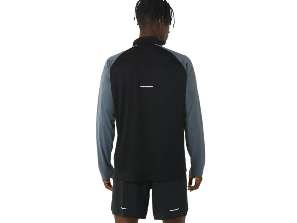 Kleding | Jassen en vesten>ASICS ICON LS 1/2 ZIP Performance Black/Carrier Grey