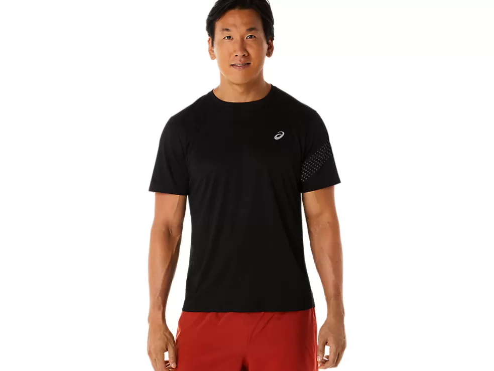 Kleding | Hardlopen>ASICS ICON SS TOP Performance Black/Carrier Grey