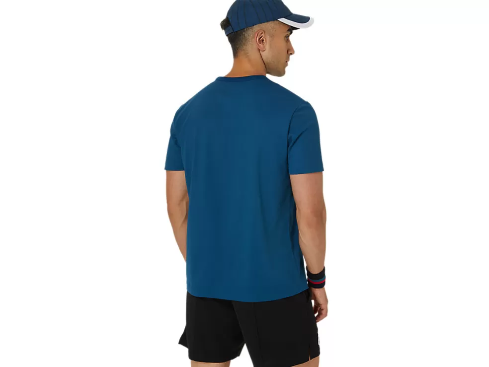 Kleding | Shirts met korte mouwen>ASICS MEN CLASSIC GRAPHIC TEE Mako Blue