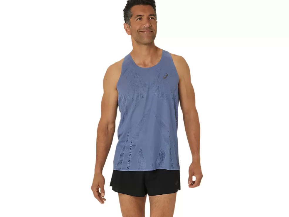 Kleding | Hardlopen>ASICS METARUN SINGLET Denim Blue