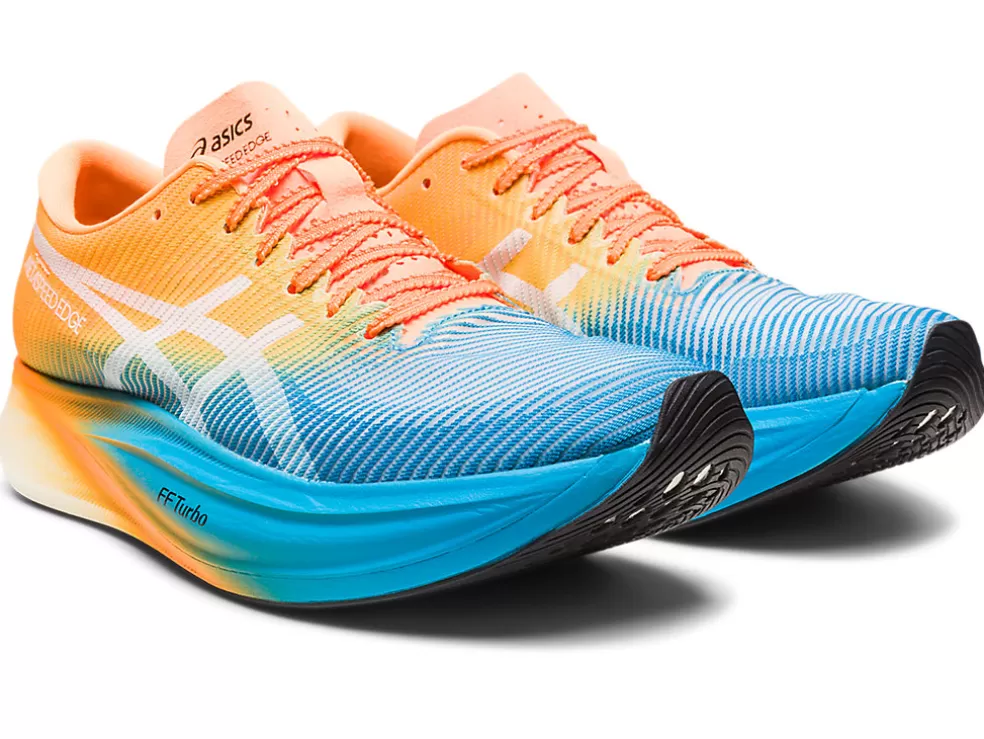 Run faster | METASPEED™>ASICS METASPEED EDGE+ Island Blue/Orange Pop