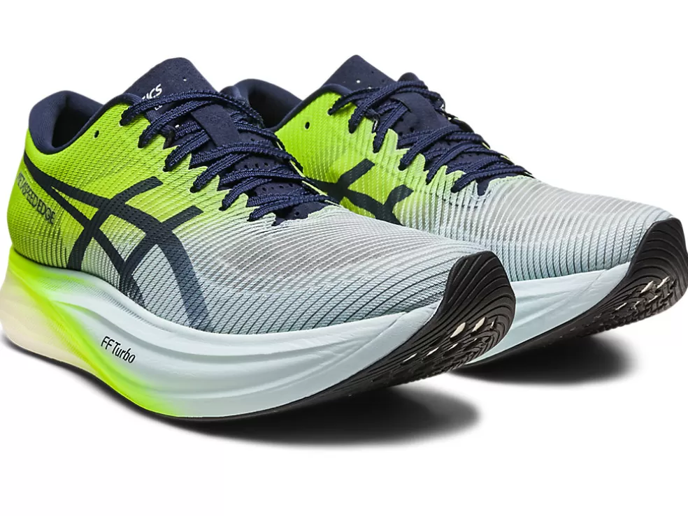 Run faster | METASPEED™>ASICS METASPEED EDGE+ Sky/Hazard Green