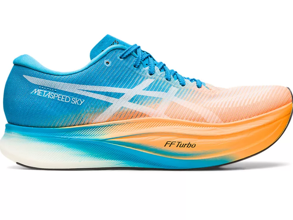 Run faster | METASPEED™>ASICS METASPEED SKY+ Orange Pop/Island Blue