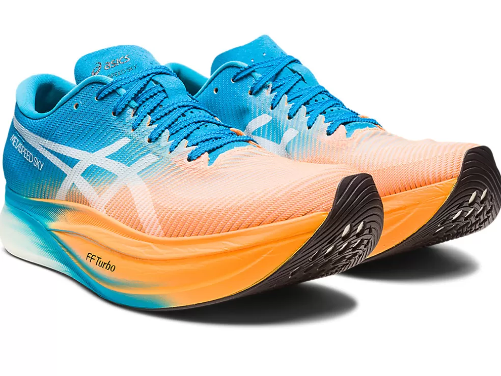 Run faster | METASPEED™>ASICS METASPEED SKY+ Orange Pop/Island Blue