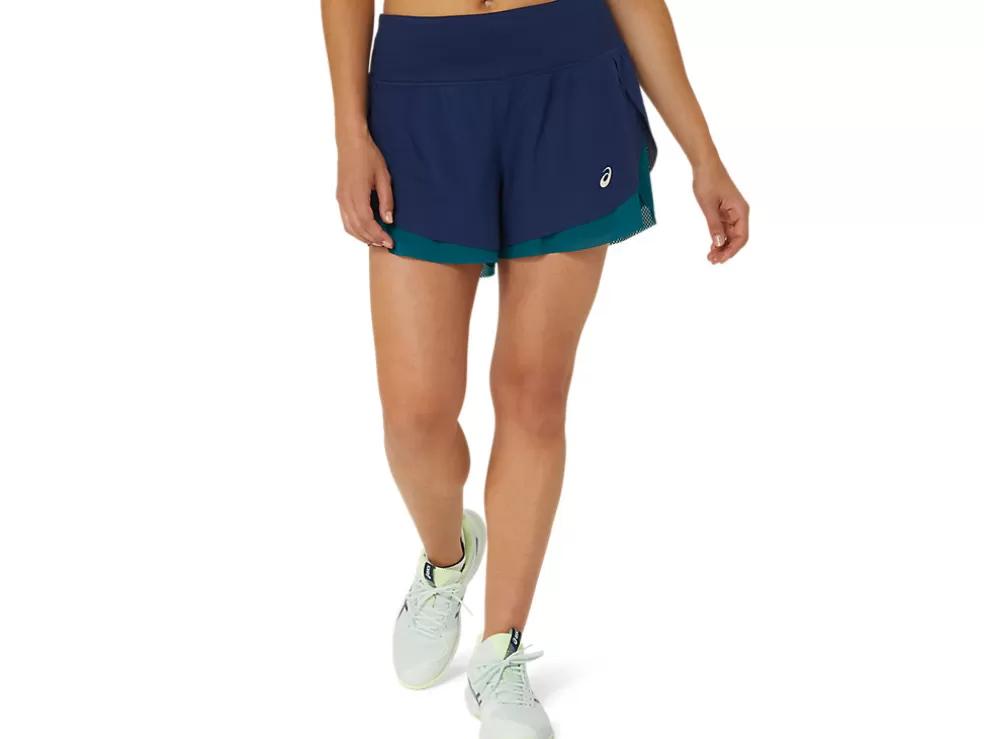 Kleding | Shorts>ASICS NAGINO TENNIS 3.5IN 2-N-1 LAYER SHORT Blue Expanse/Rich Teal