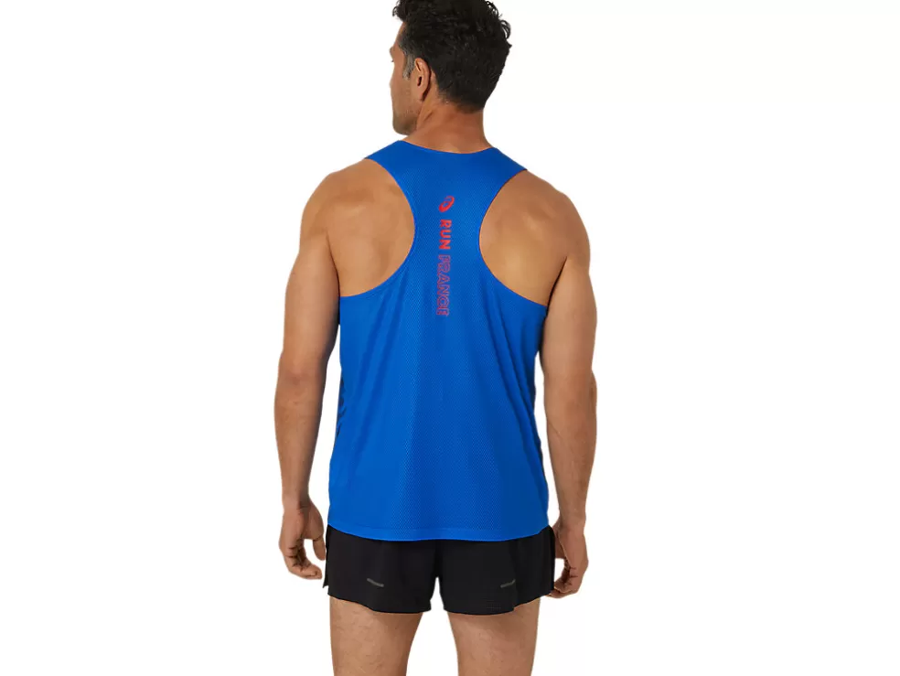 Kleding | Hardlopen>ASICS NATIONS RUN SINGLET Blue