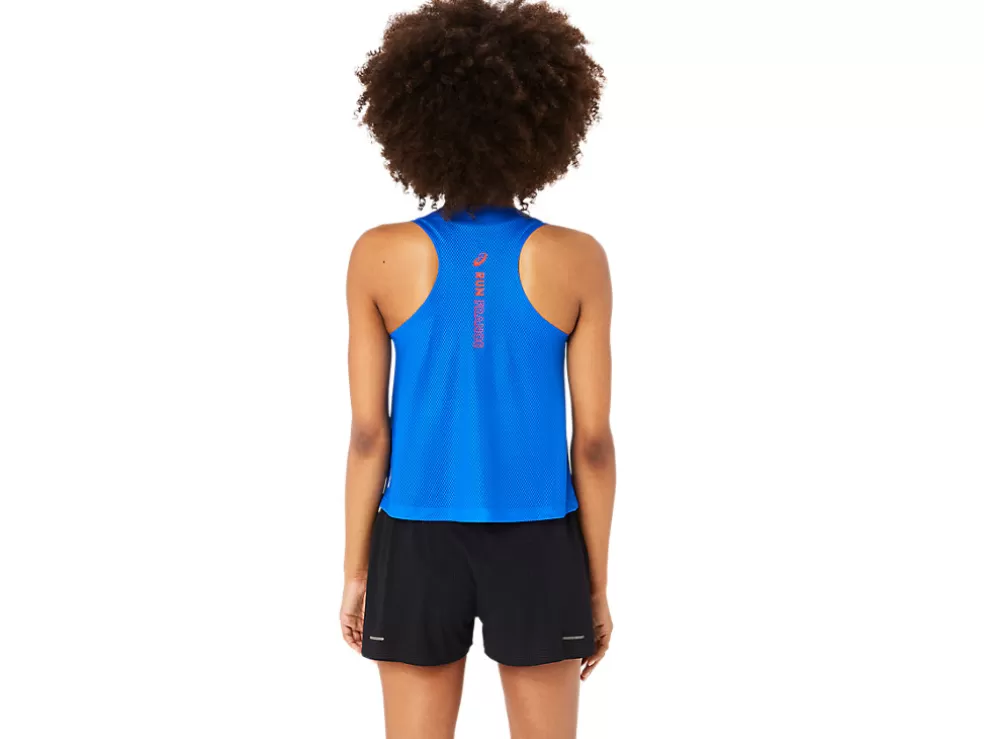 Kleding | Hardlopen>ASICS NATIONS RUN TANK Blue