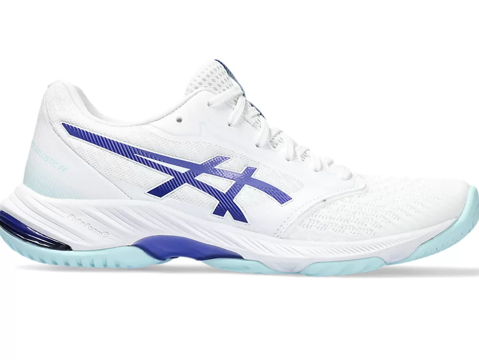 Netbal | Squash & badminton>ASICS NETBURNER BALLISTIC FF 3 White/Blue Violet