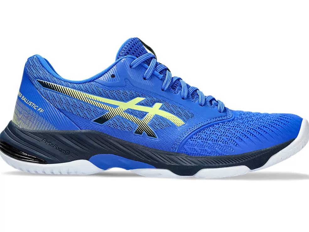 Netbal | Squash & badminton>ASICS NETBURNER BALLISTIC FF 3 Illusion Blue/Glow Yellow