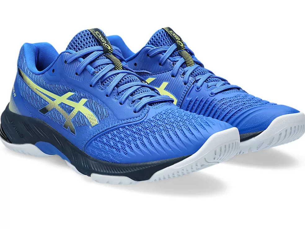 Netbal | Squash & badminton>ASICS NETBURNER BALLISTIC FF 3 Illusion Blue/Glow Yellow