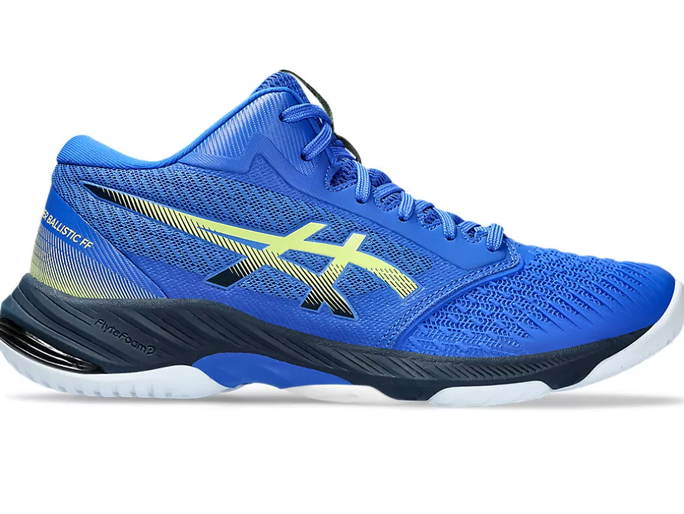 Netbal | Squash & badminton>ASICS NETBURNER BALLISTIC FF MT 3 Illusion Blue/Glow Yellow