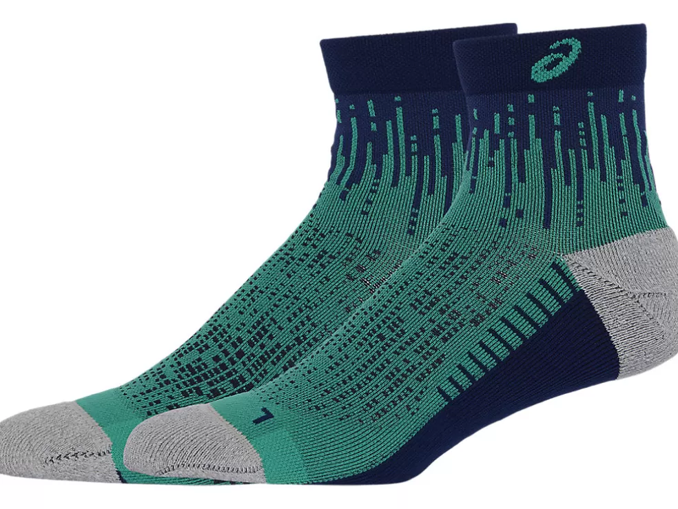 Hardlopen | Sokken>ASICS PERFORMANCE RUN SOCK QUARTER Aurora Green/Blue Expanse