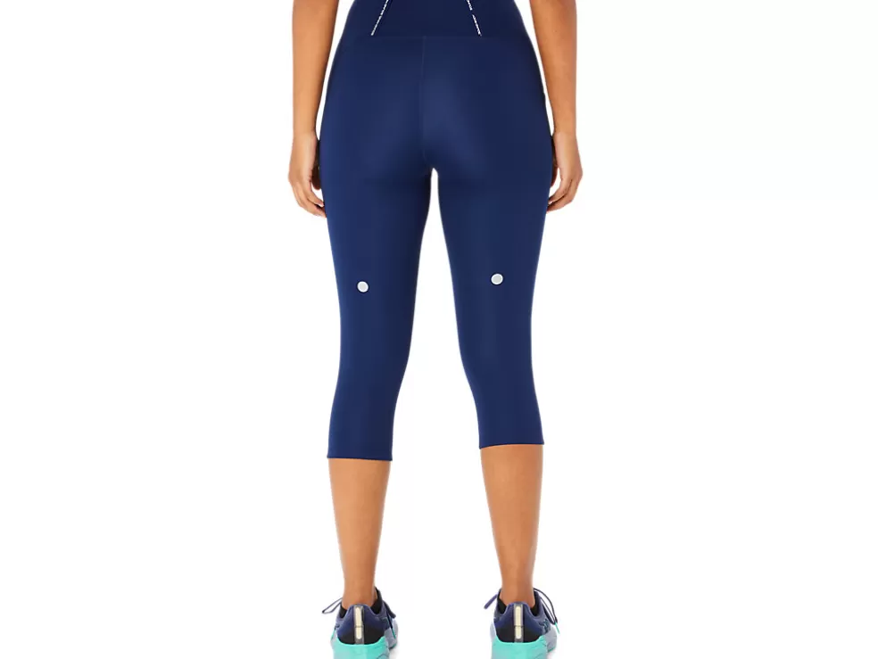 Kleding | Hardlopen>ASICS ROAD HIGH WAIST CAPRI TIGHT Blue Expanse