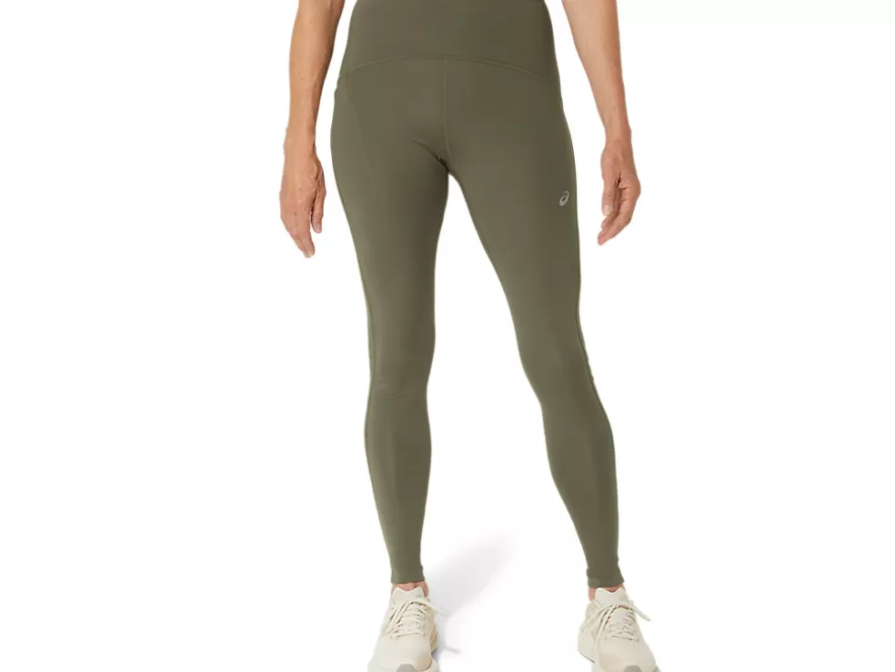 Kleding | Hardlopen>ASICS ROAD HIGH WAIST TIGHT Mantle Green