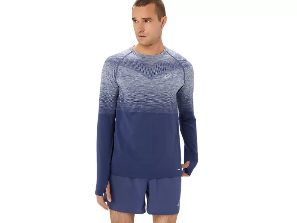 Kleding | Hardlopen>ASICS SEAMLESS LS TOP Thunder Blue/Denim Blue