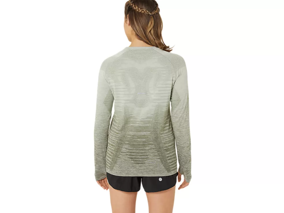 Kleding | Hardlopen>ASICS SEAMLESS LS TOP Mantle Green/Olive Grey