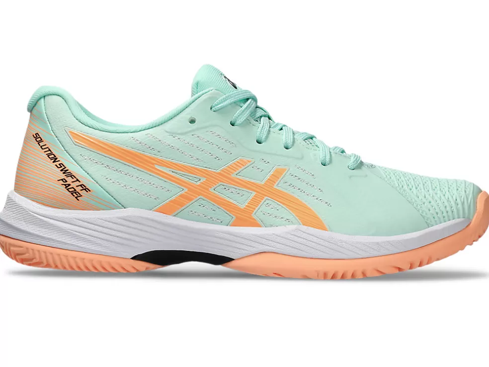 Padel | Padel>ASICS SOLUTION SWIFT FF PADEL Mint Tint/Bright Sunstone