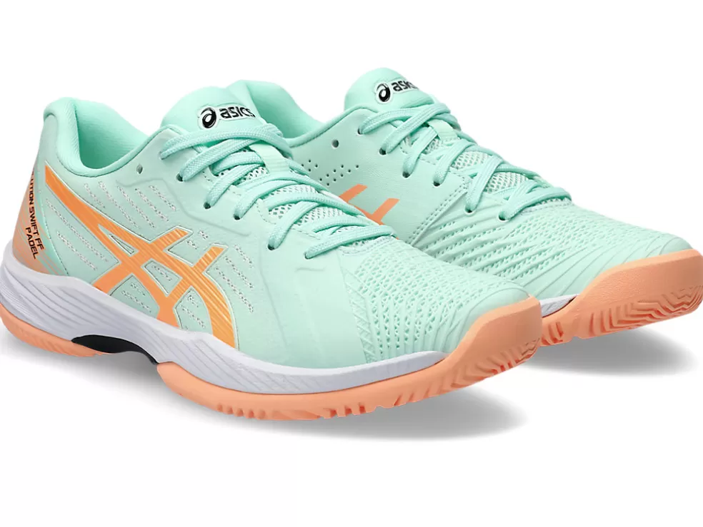 Padel | Padel>ASICS SOLUTION SWIFT FF PADEL Mint Tint/Bright Sunstone