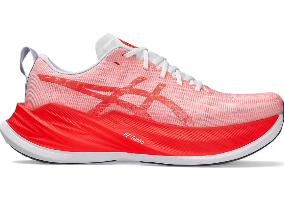 Run faster | Hardloopschoenen>ASICS SUPERBLAST White/Sunrise Red