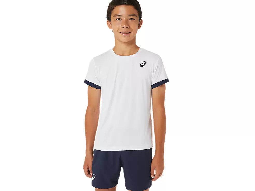 Kleding | Hardlopen>ASICS TENNIS SS TOP Brilliant White/Midnight