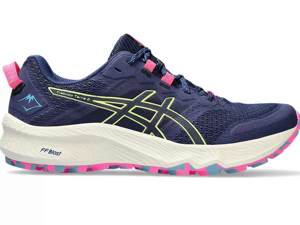 Trail running | Trailschoenen & wandelschoenen>ASICS Trabuco Terra 2 Deep Ocean/Lime Green