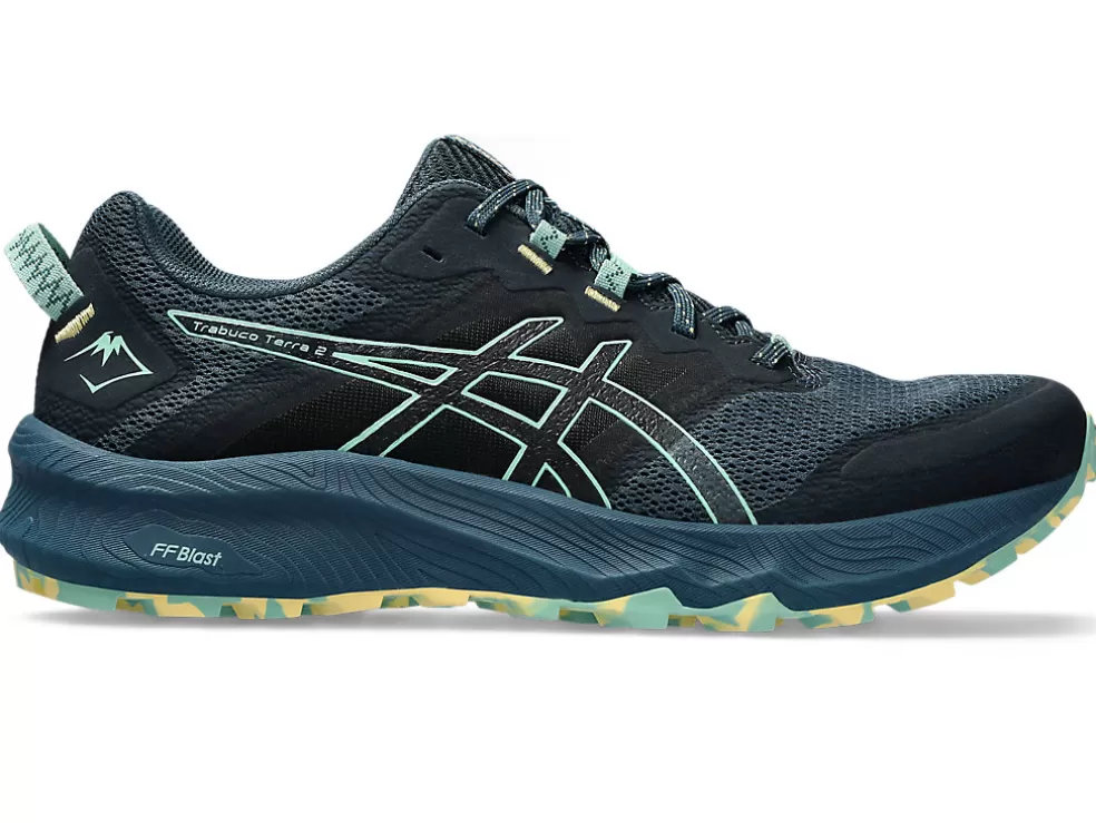 Trail running | GEL-FUJITRABUCO™>ASICS Trabuco Terra 2 Magnetic Blue/Dark Mint